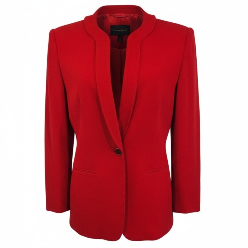 Kasper Size 10 Vibrant Red Women's Blazer